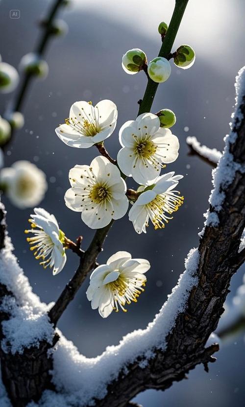 冬日里暖阳的雪