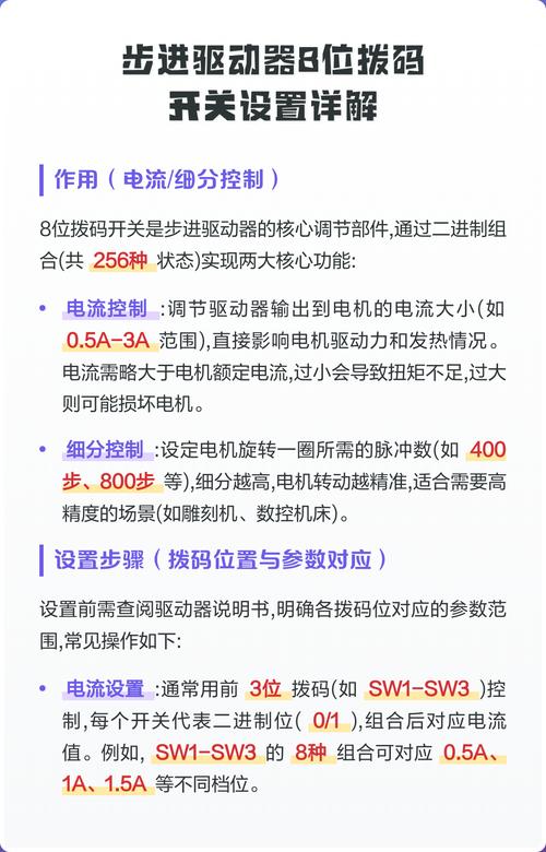 步进驱动器拨码设置教程