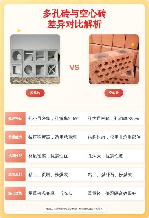 多孔砖和空心砖的区别