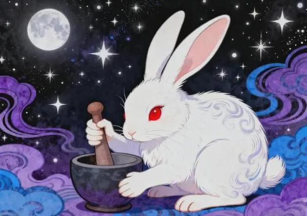中秋节月兔捣药的故事