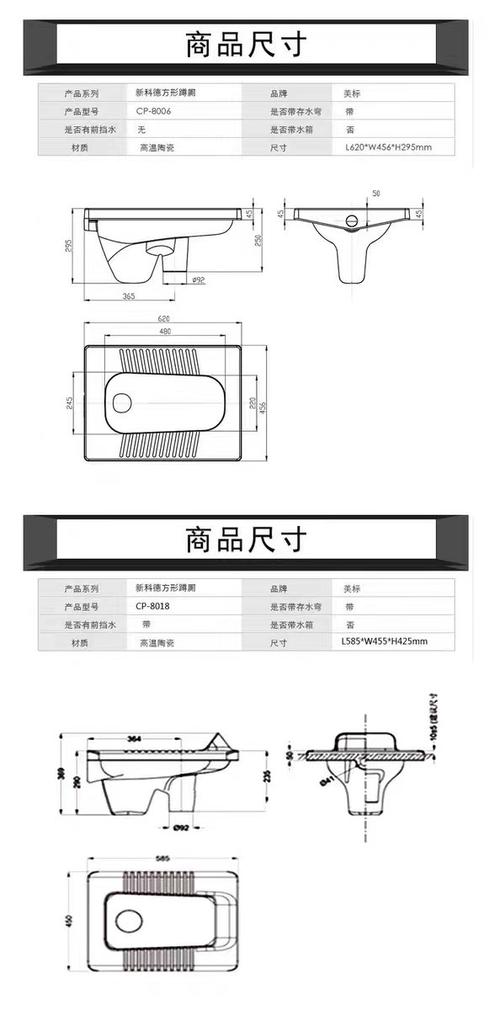 蹲坑预留尺寸