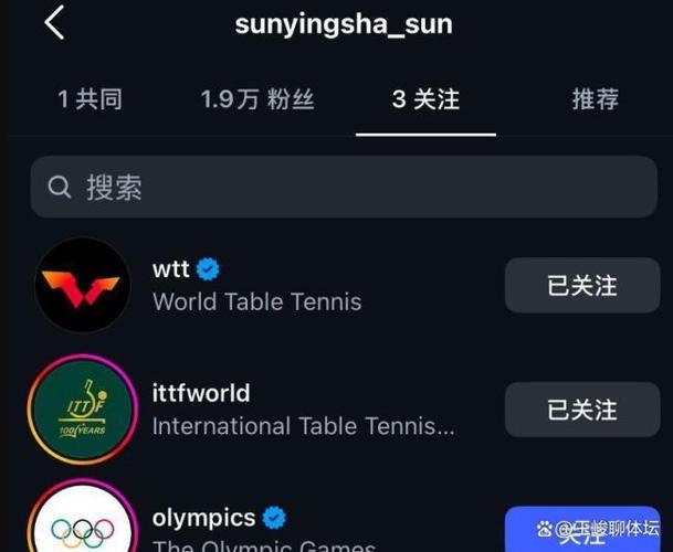 孙颖莎开通个人社媒ins