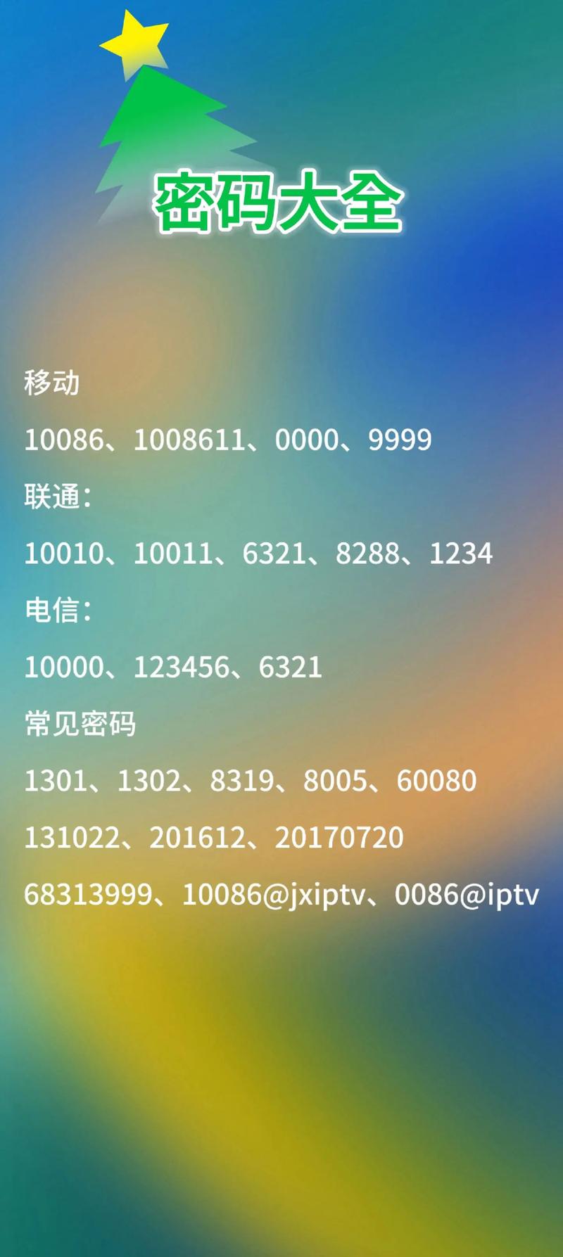 移动电视机顶盒初始密码一般是什么