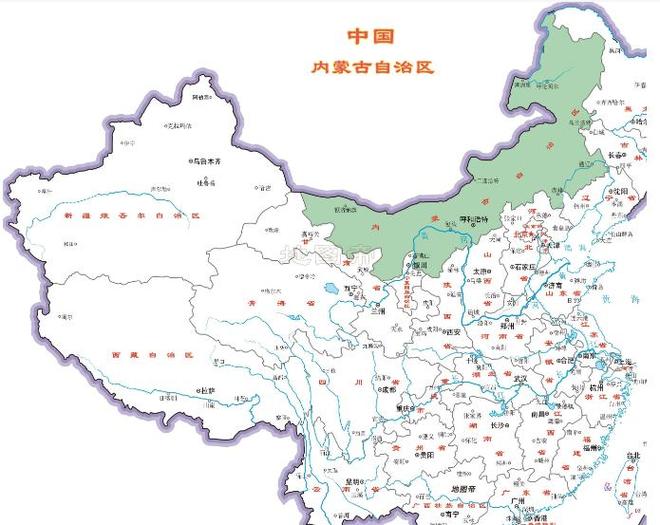 内蒙古地图全图可放大缩略图