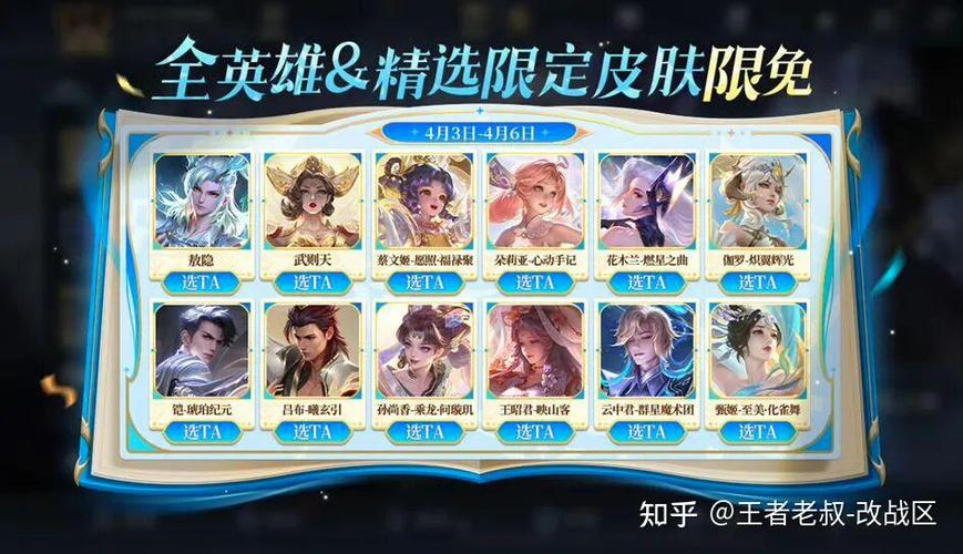 最近王者皮肤免费体验
