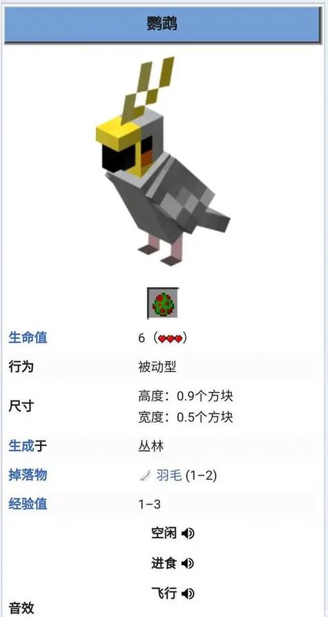我的世界怎么把鹦鹉放下来