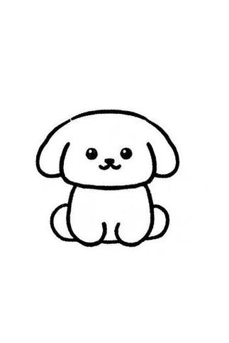 狗简笔画 呆萌
