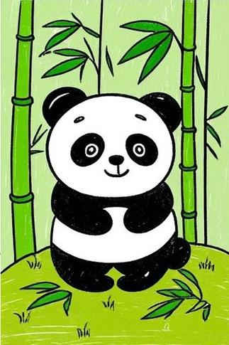 1一9岁儿童画熊猫游戏截图