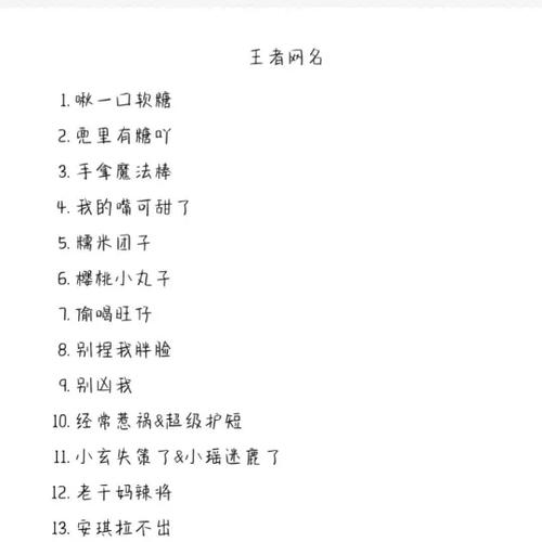 改什么王者名好听