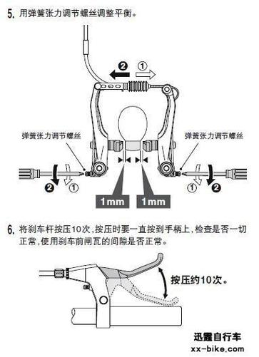 普通自行车刹车调图解