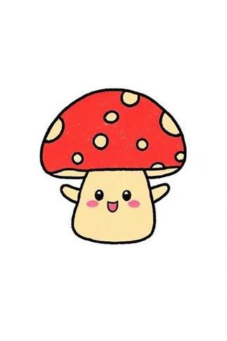 红蘑菇简笔画图片