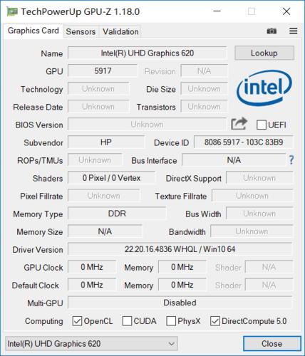 Intel UHD Graphics 630