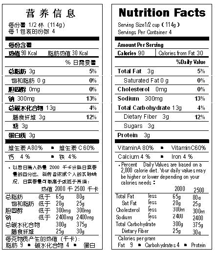 美国入境可带食品一览表
