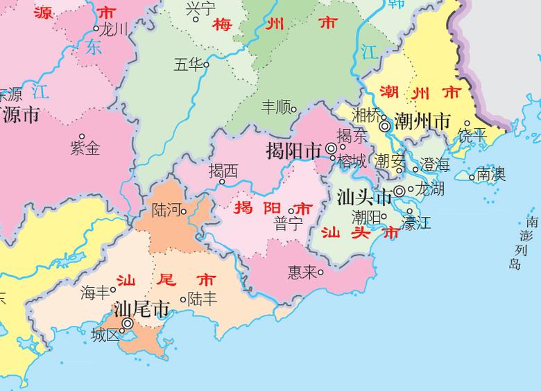 潮州汕头地图全图