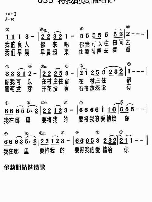 歌曲巜将我的爱情给你