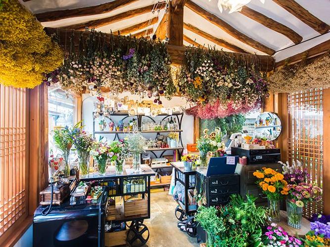 鲜花咖啡一体店效果图