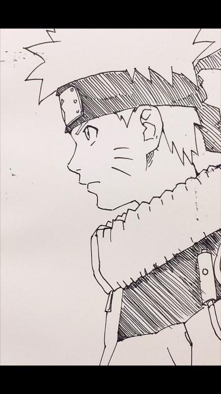 鸣人铅笔画