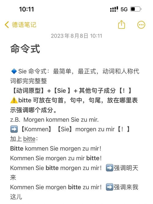 命令的短语