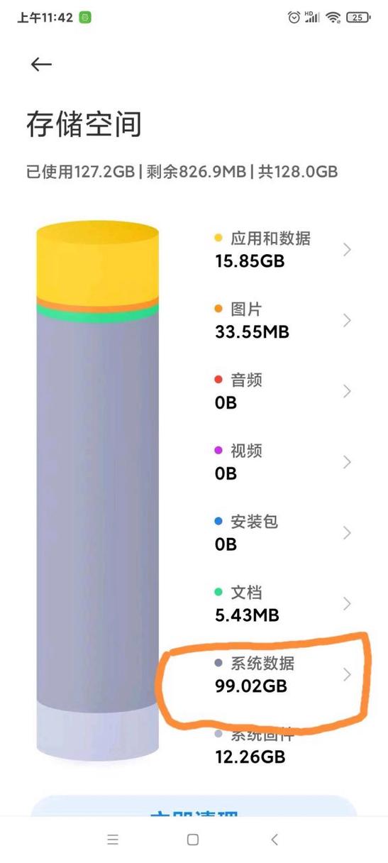 小米手机其他内存截图