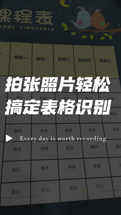 手写的表格怎么生成电子表格