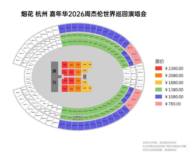 周杰伦演唱会座位号