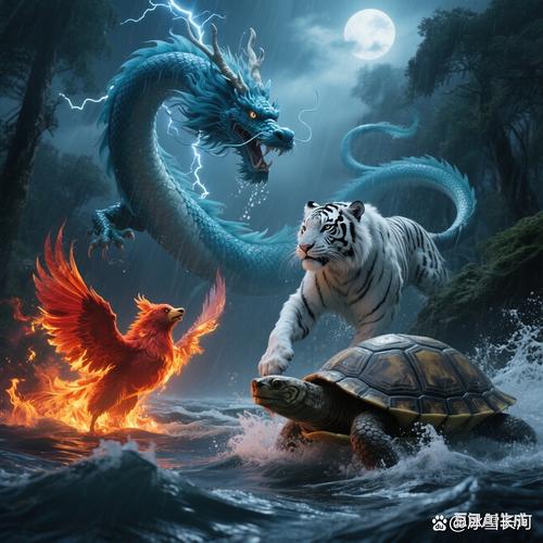 日本动漫朱雀玄武青龙兽