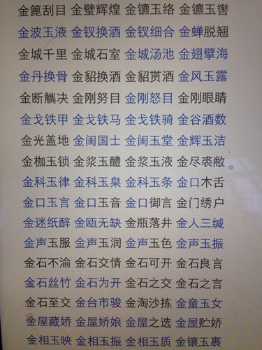 金什么四什么的成语