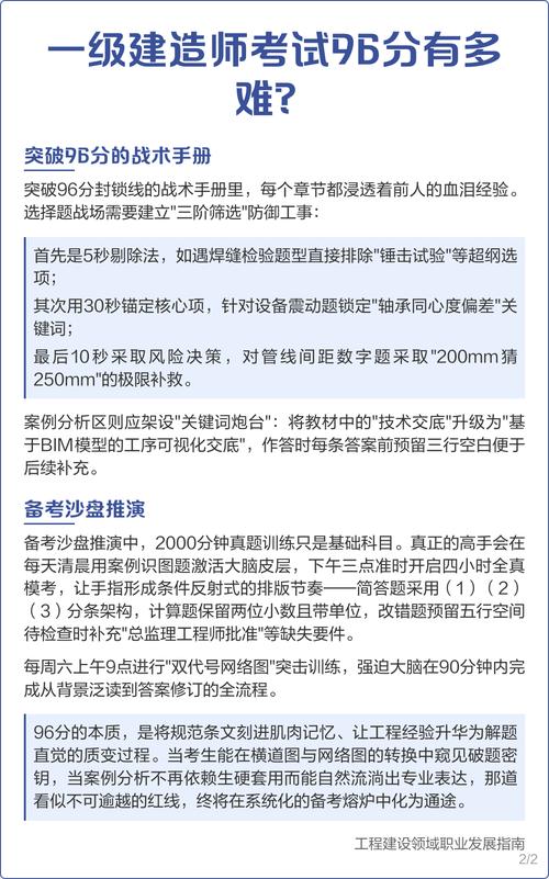 一建要达到96分有多难