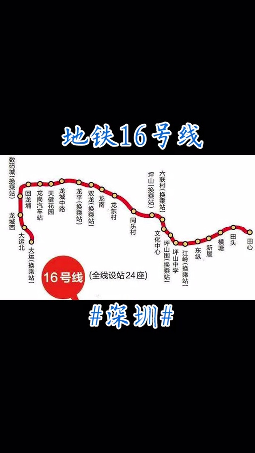 地铁16号线线路图缩略图