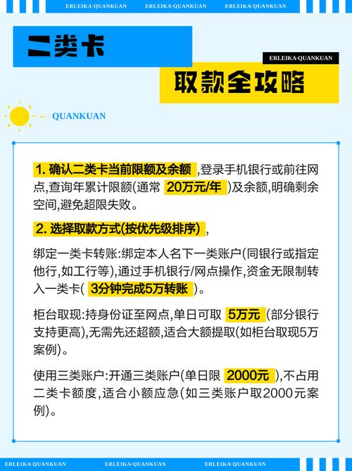 二类卡超20万现后怎么取款