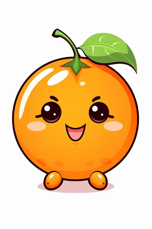 橘子卡通画图片