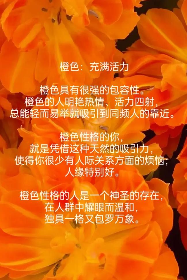喜欢橙色的男孩性格怎么样