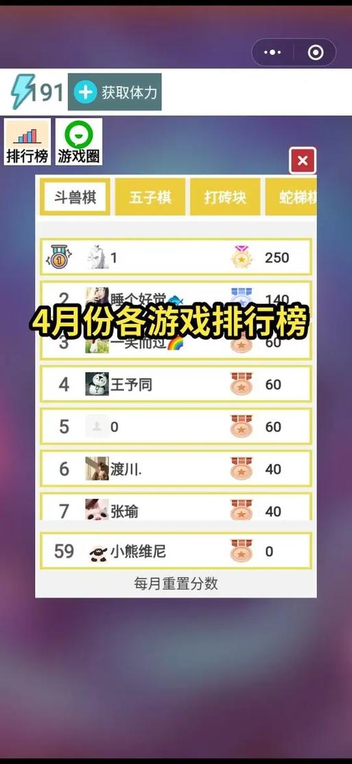 小程序游戏排行