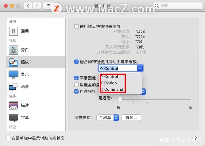 mac怎么放大网页