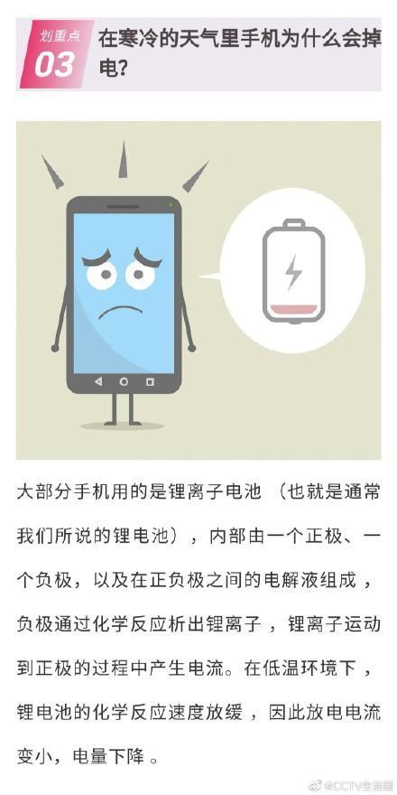 冬天手机为什么耗电快
