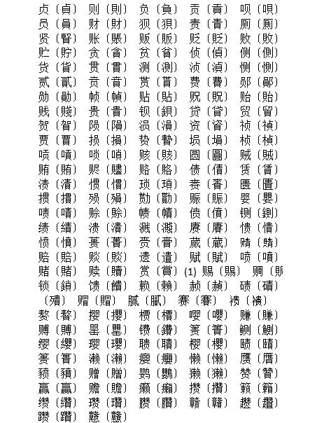常见的100个繁体字