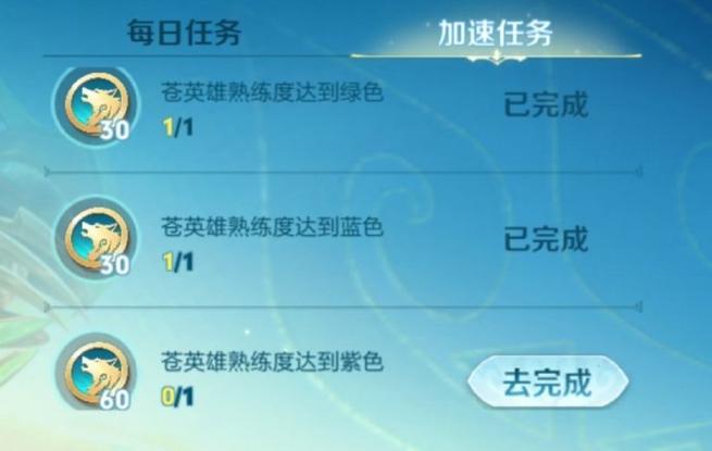 王者荣耀英雄熟练度变绿图标