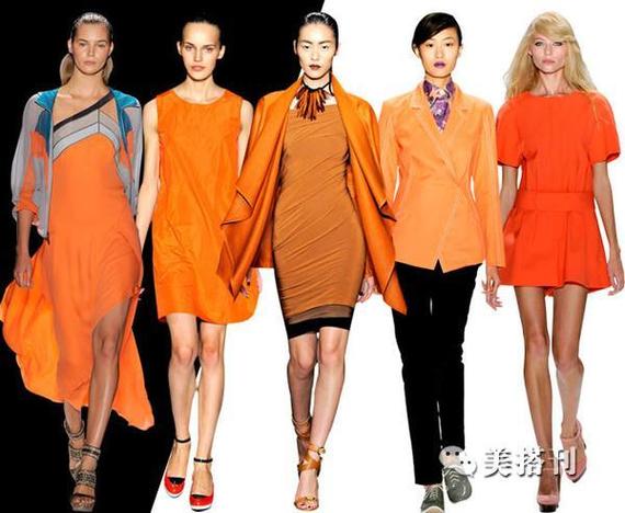 深橙色的衣服图片