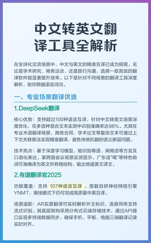中文转英文的软件
