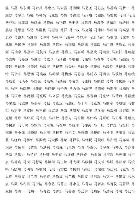 属马名字中最旺的名字大全
