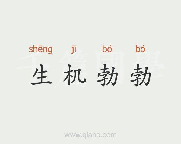 生机勃勃的意思是什么