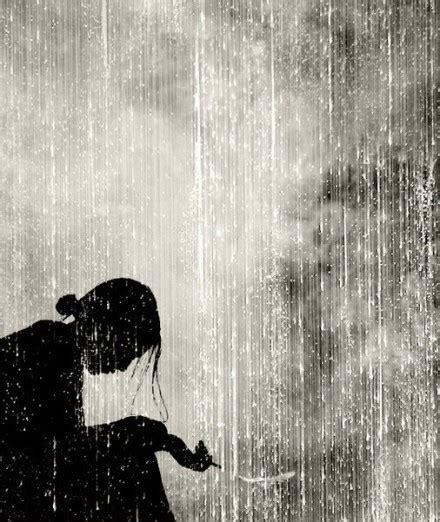 淋雨伤感图片