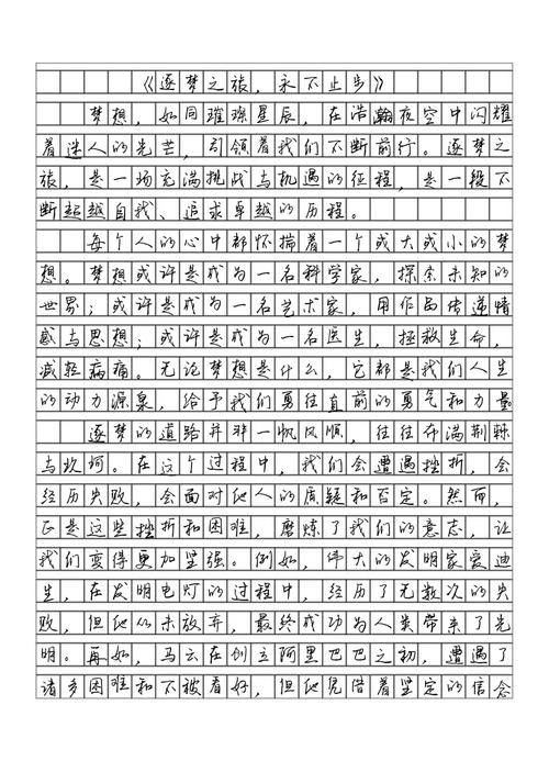 逐梦之旅800字作文