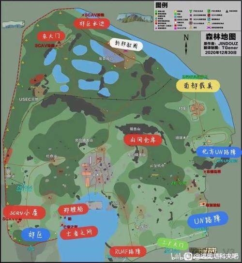 逃离塔科夫森林撤离点地图
