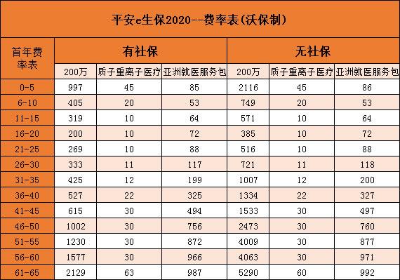 平安一生保缴费明细表