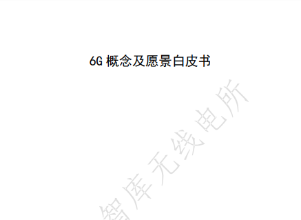 6g概念及愿景白皮书