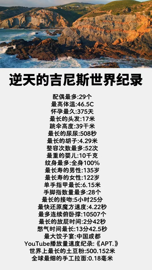 吉尼斯世界纪录 吉尼斯纪录大全
