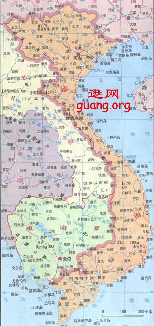 越南详细地图