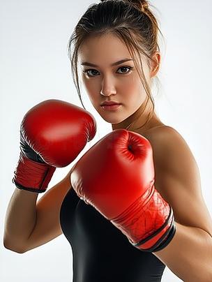 女子拳击穿紧身衣