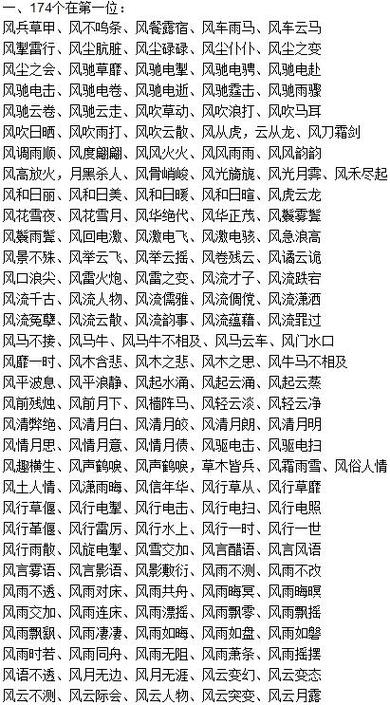 风打字成语